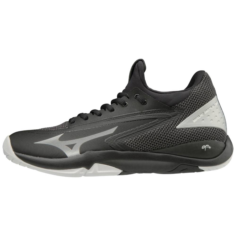 Zapatillas Tenis Mizuno Wave Impulse Hombre Negras/Plateadas Outlet HNEO-67492